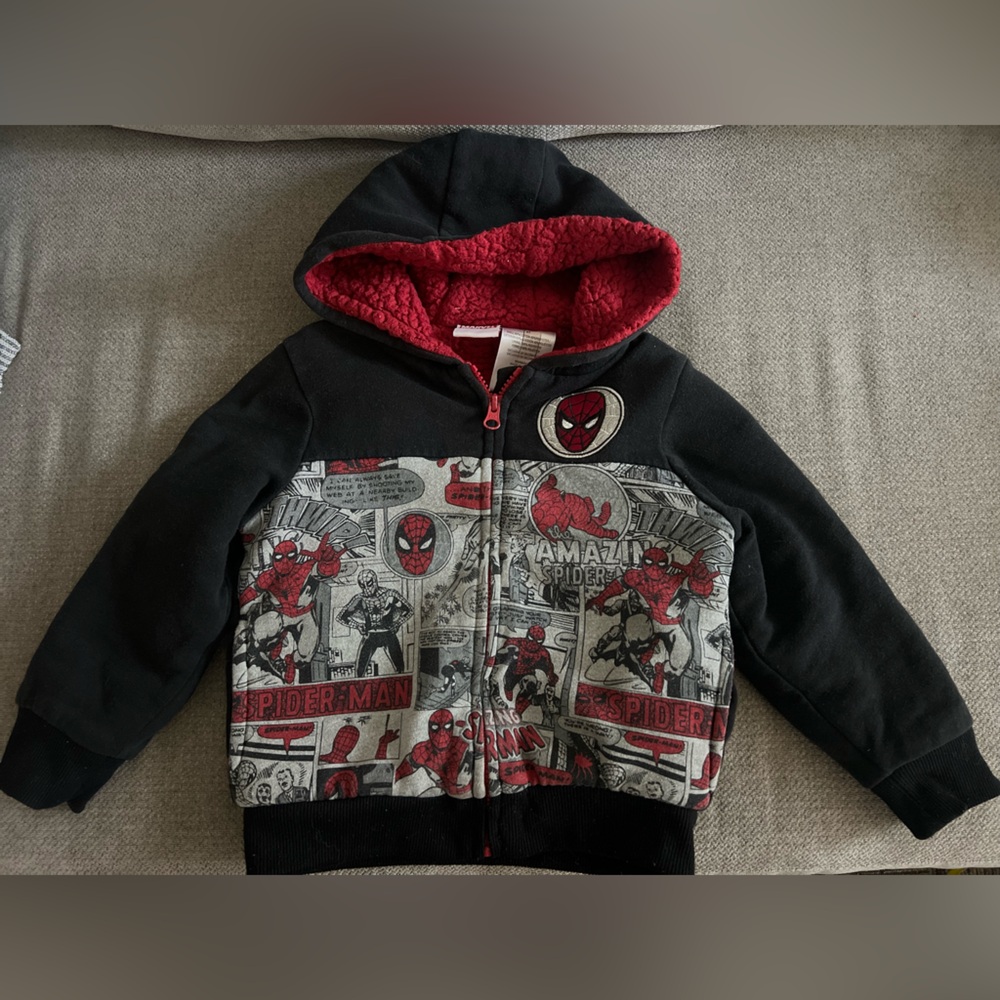 Marvel Spider-Man Black and Red Hoodie